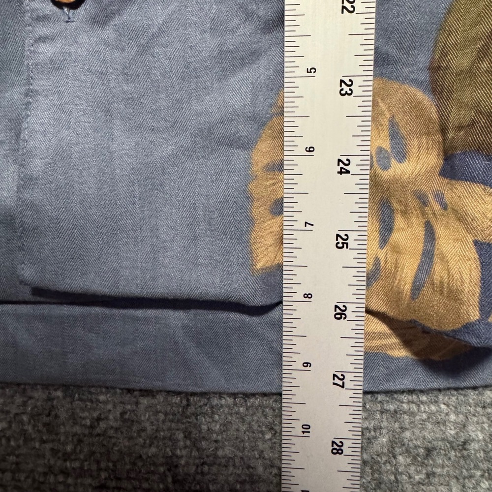 Joe Marlin Shirt Rayon Blend Loop Collar M Floral Hibiscus Hawaiian Camp VTG - Picture 10 of 11